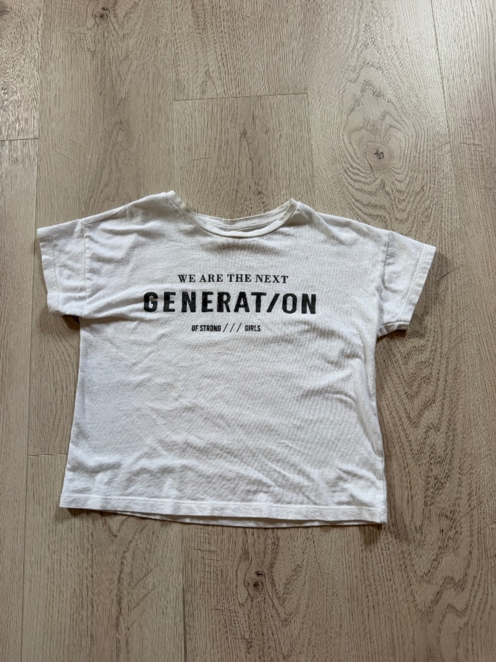 Zara Girls Short Sleeve White Top Sz. 7Y